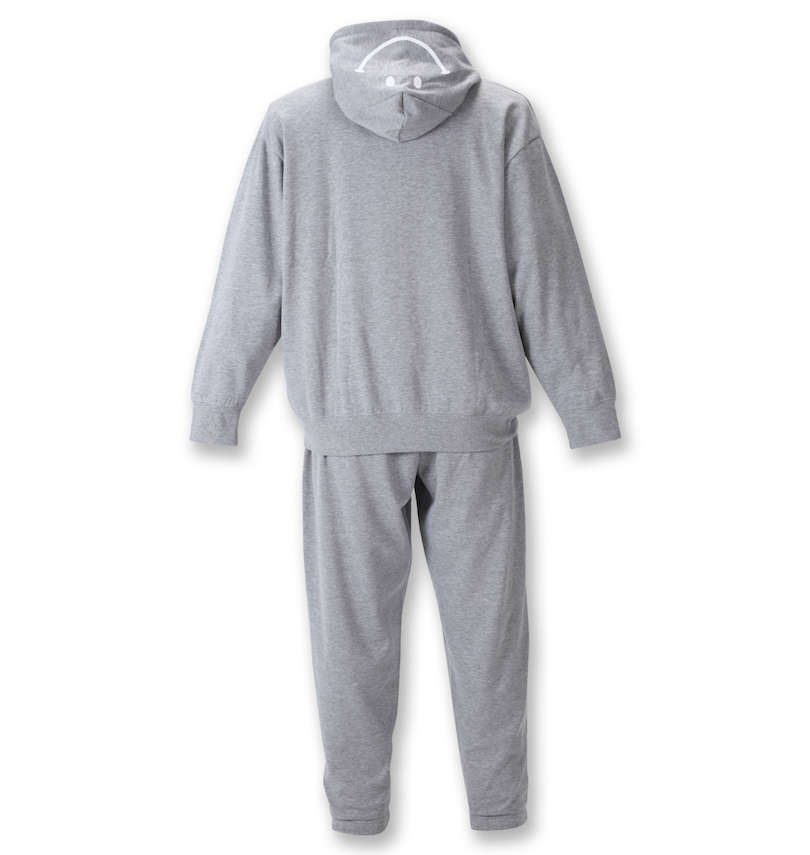 大きいサイズ メンズ SMILEY FACE (スマイリーフェイス) 裏起毛フルジップパーカーセット
バックスタイル