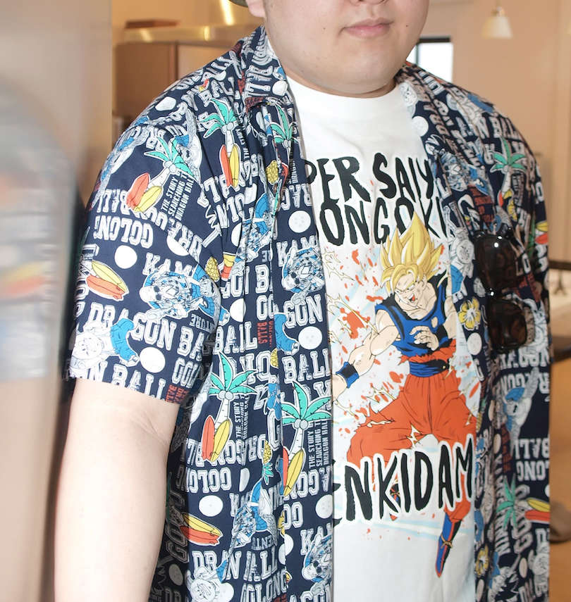 大きいサイズ メンズ DRAGONBALL Z (ドラゴンボールゼット) 超サイヤ人孫悟空元気玉半袖Tシャツ 