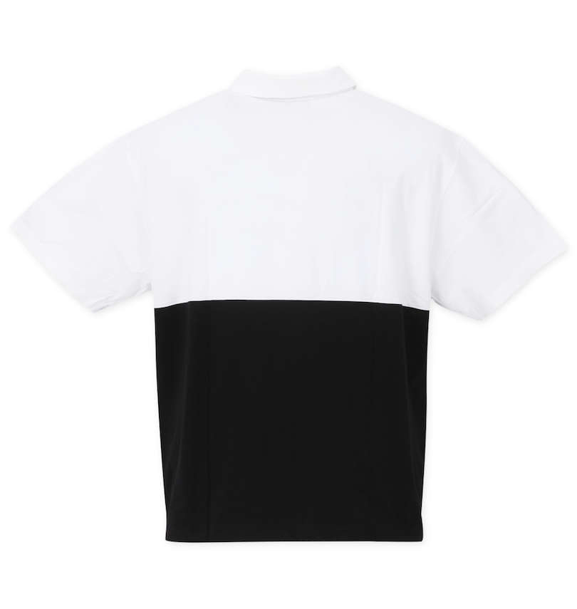 大きいサイズ メンズ NEW ERA®GOLF (ニューエラ®ゴルフ) カラーブロック半袖ポロシャツ バックスタイル