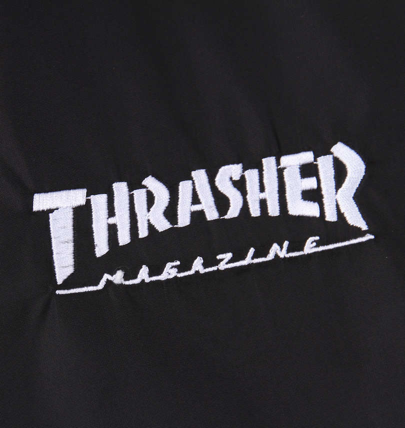 大きいサイズ メンズ THRASHER (スラッシャー) スタンドフルジップジャケット 胸部分刺繍