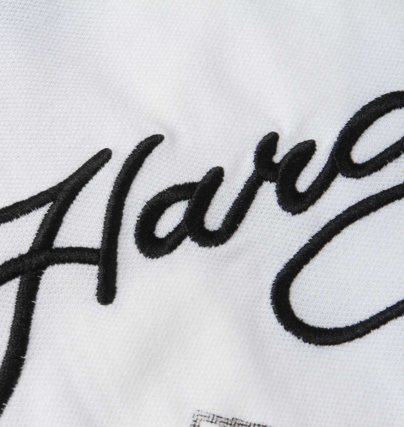大きいサイズ メンズ Ed Hardy (エドハーディ) 刺繍&プリント鹿の子半袖ポロシャツ 刺繍拡大