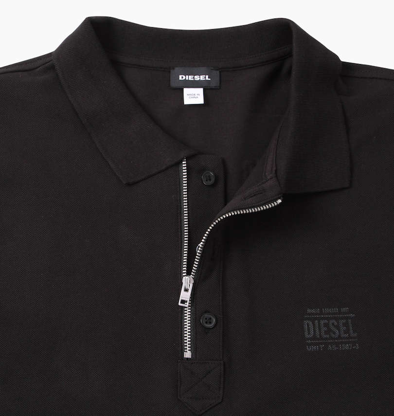 大きいサイズ メンズ DIESEL (ディーゼル) 半袖ポロシャツ ハーフジップ・ボタン
