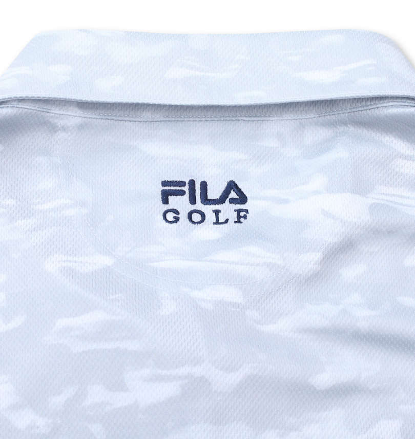 大きいサイズ メンズ FILA GOLF (フィラゴルフ) カモ柄半袖シャツ バック襟元刺繍