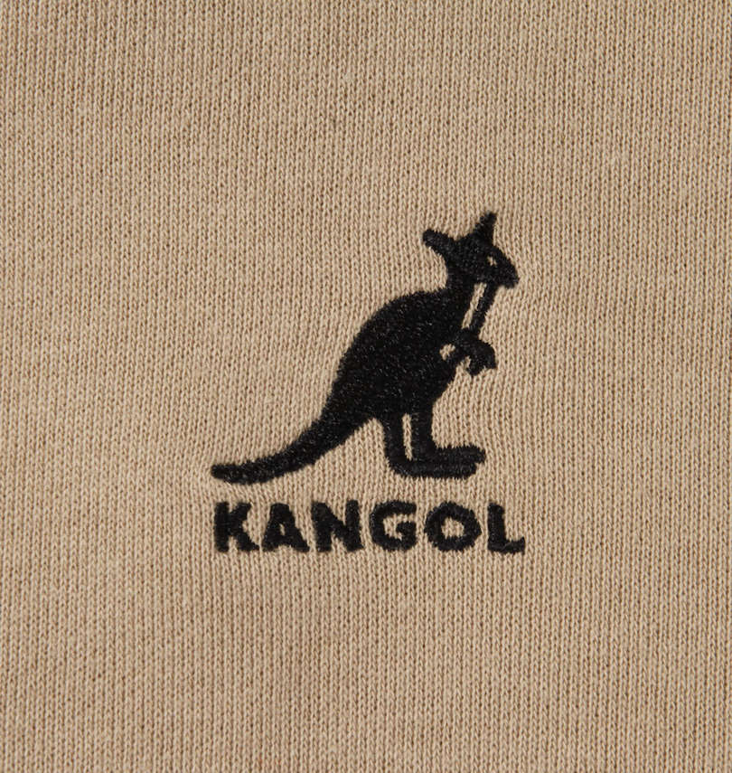 大きいサイズ メンズ KANGOL (カンゴール) 裏毛プルパーカー 刺繍拡大