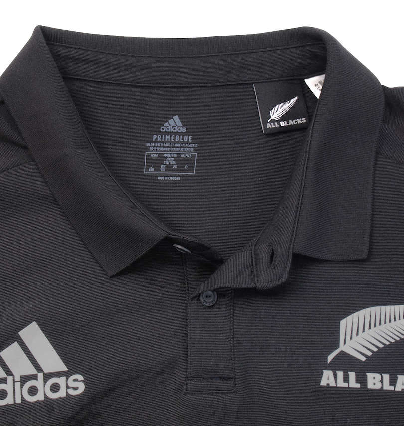 大きいサイズ メンズ adidas (アディダス) All Blacks 半袖ポロシャツ 