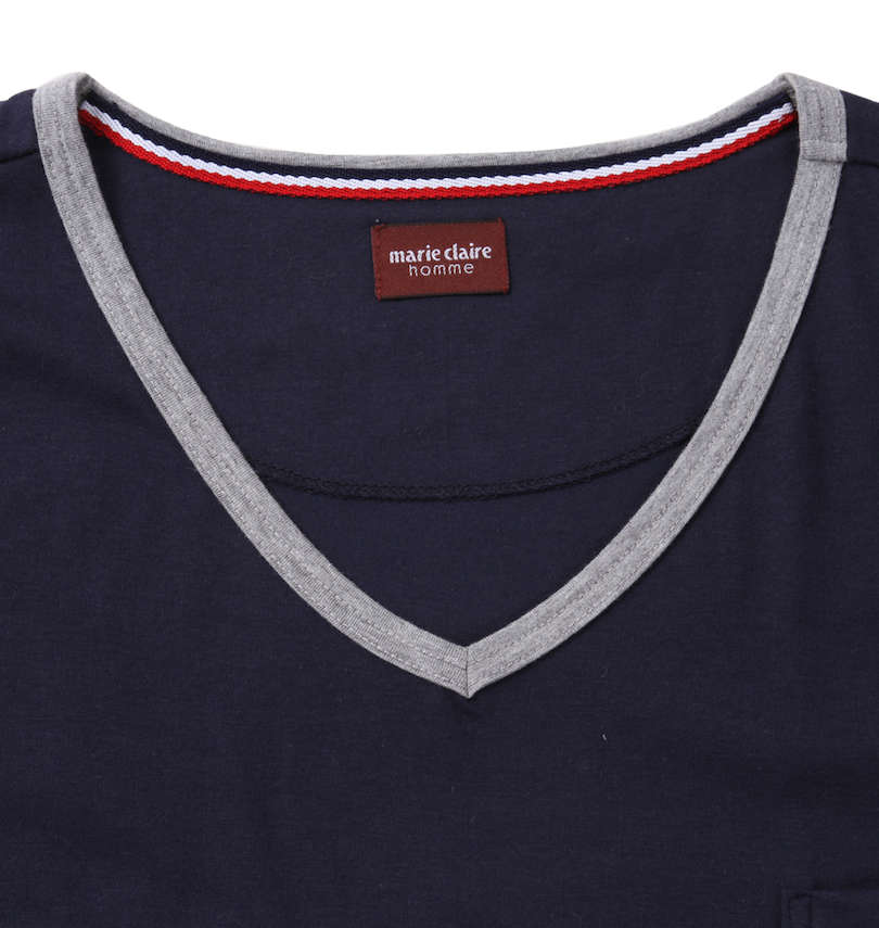 大きいサイズ メンズ marie claire homme (マリクレールオム) 天竺Vネック半袖Tシャツ+ハーフパンツ 