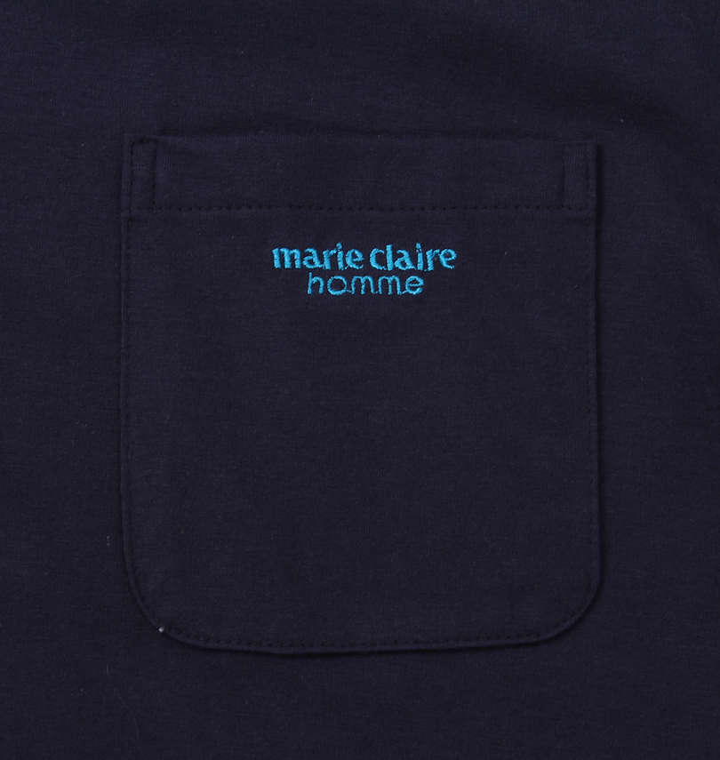 大きいサイズ メンズ marie claire homme (マリクレールオム) 天竺Vネック半袖Tシャツ+ハーフパンツ ポケット