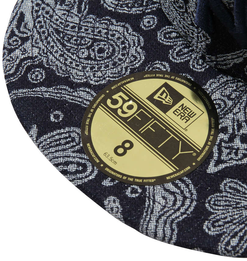 大きいサイズ メンズ NEWERA (ニューエラ) 59FIFTYニューヨーク・ヤンキースデニムペイズリーキャップ フロント刺繍