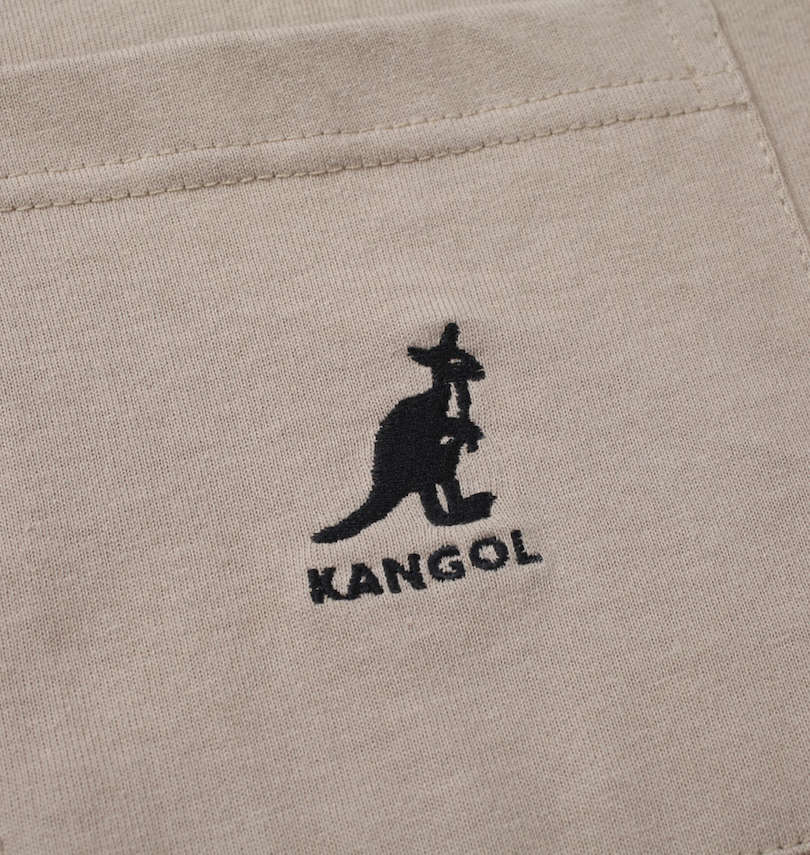 大きいサイズ メンズ KANGOL (カンゴール) 胸ポケット付ロゴプリント半袖Tシャツ 刺繍