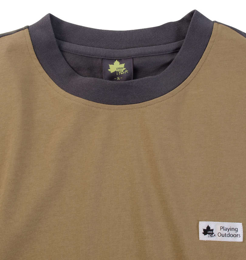 大きいサイズ メンズ LOGOS Park (ロゴスパーク) リサイクル天竺袖ボックスロゴ半袖Tシャツ 