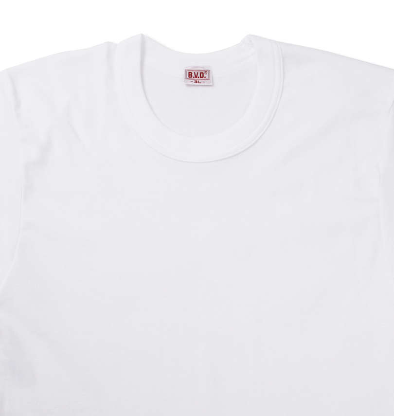 大きいサイズ メンズ B.V.D. (ビーブイディー) 丸首半袖Tシャツ 