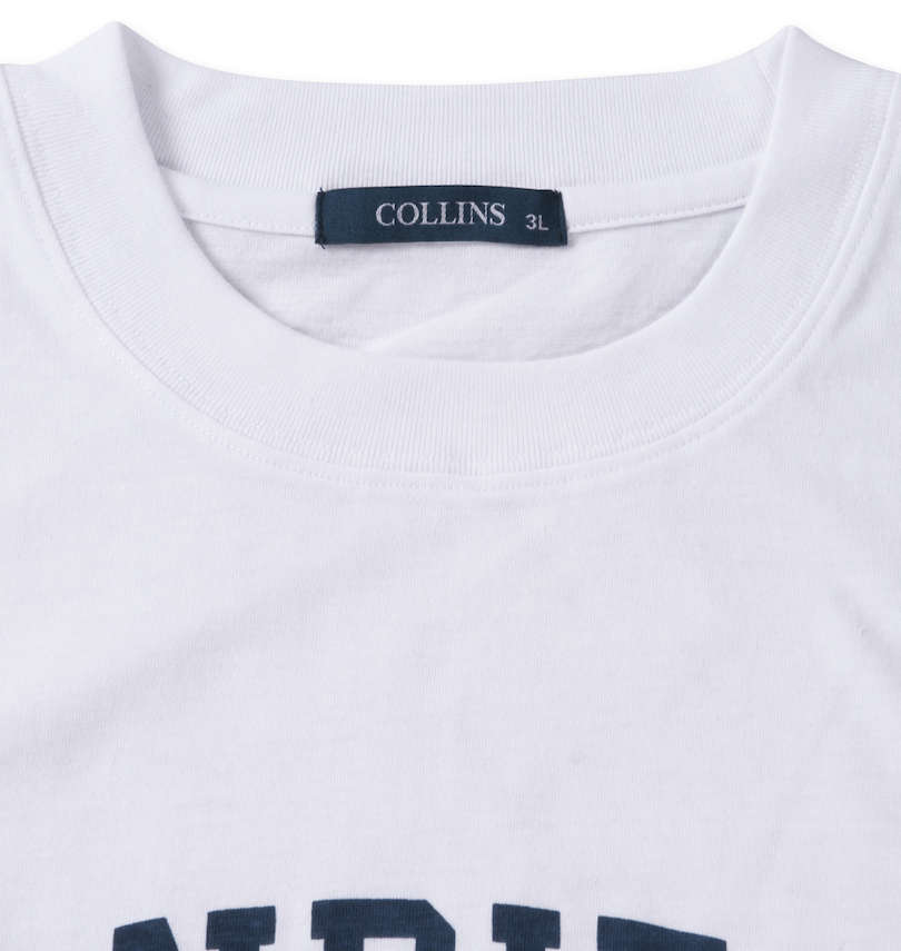 大きいサイズ メンズ COLLINS (コリンズ) メッシュデニム風プリント半袖フルジップパーカー+半袖Tシャツ
                        