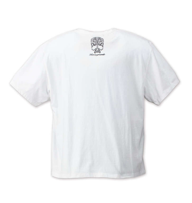 大きいサイズ メンズ Roen grande (ロエン グランデ) バンダナ柄ドクロ半袖Tシャツ バックスタイル