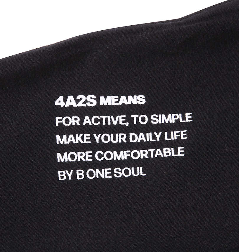 大きいサイズ メンズ 4A2S (フォーエーニエス) ボックスロゴ半袖Tシャツ バック左肩プリント