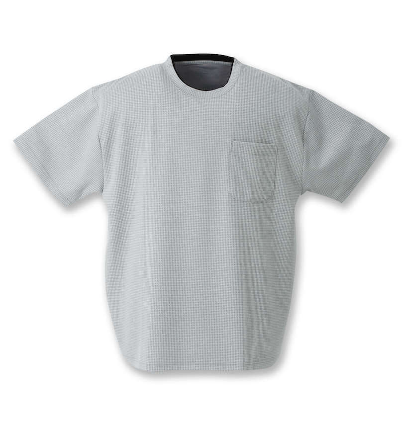 大きいサイズ メンズ 楽スマ (ラクスマ) 汗染み軽減樽型フェイクレイヤード半袖Tシャツ 