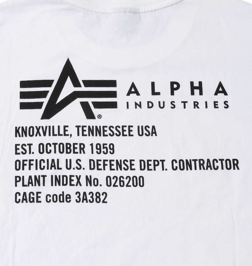 大きいサイズ メンズ ALPHA INDUSTRIES (アルファ インダストリーズ) SPECプリント半袖Tシャツ バックプリント