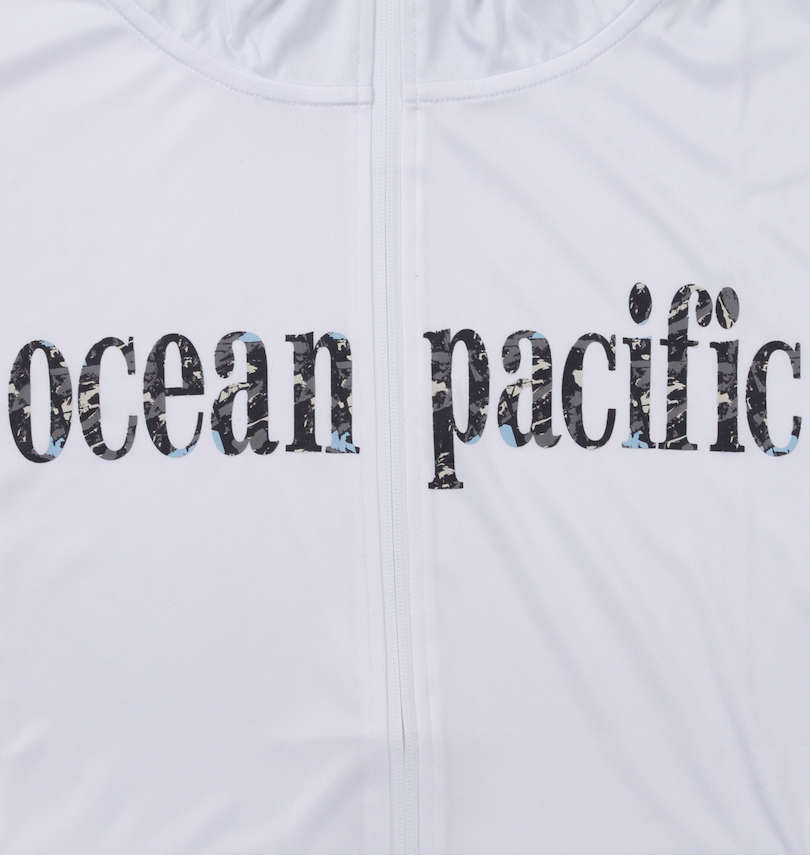 大きいサイズ メンズ OCEAN PACIFIC (オーシャンパシフィック) 半袖フルジップパーカーラッシュガード フロントプリント
