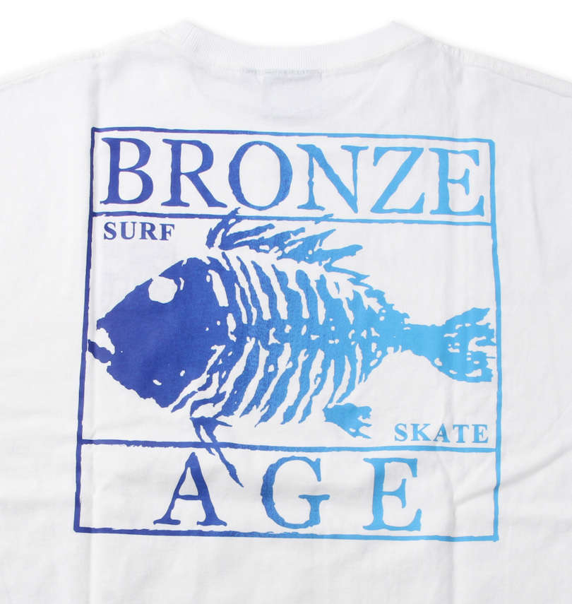 大きいサイズ メンズ BRONZE AGE (ブロンズエイジ) 刺繍&プリント半袖Tシャツ（総丈71cm） 