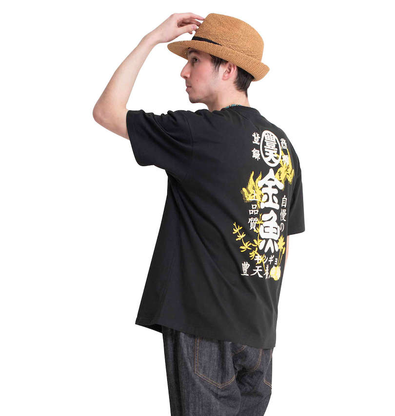 大きいサイズ メンズ 豊天 (ブーデン) 金魚半袖Tシャツ 