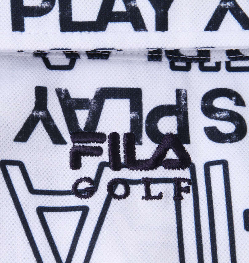 大きいサイズ メンズ FILA GOLF (フィラゴルフ) ロゴグラフィックプリント半袖シャツ バック襟元刺繍