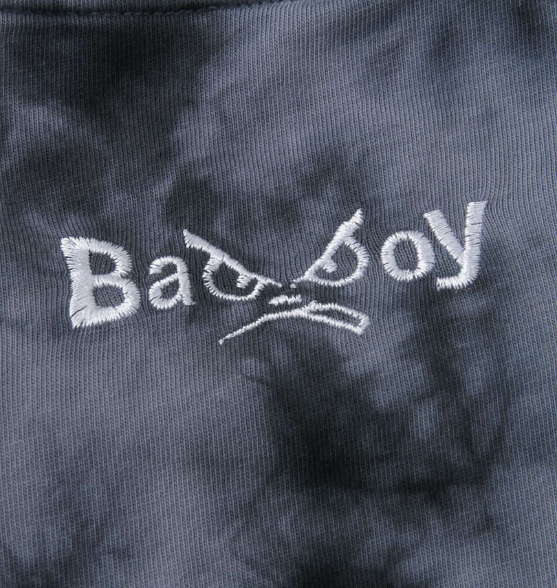 大きいサイズ メンズ BAD BOY (バッドボーイ) ロゴ刺繍タイダイ加工半袖Tシャツ バック襟元刺繍