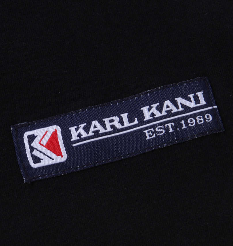 大きいサイズ メンズ KARL KANI (カール カナイ) 天竺半袖Tシャツ 左裾のワッペン