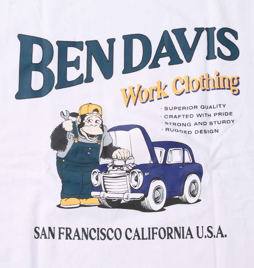 大きいサイズ メンズ BEN DAVIS (ベン デイビス) BEN DAVIS 長袖Tシャツ バックプリント
