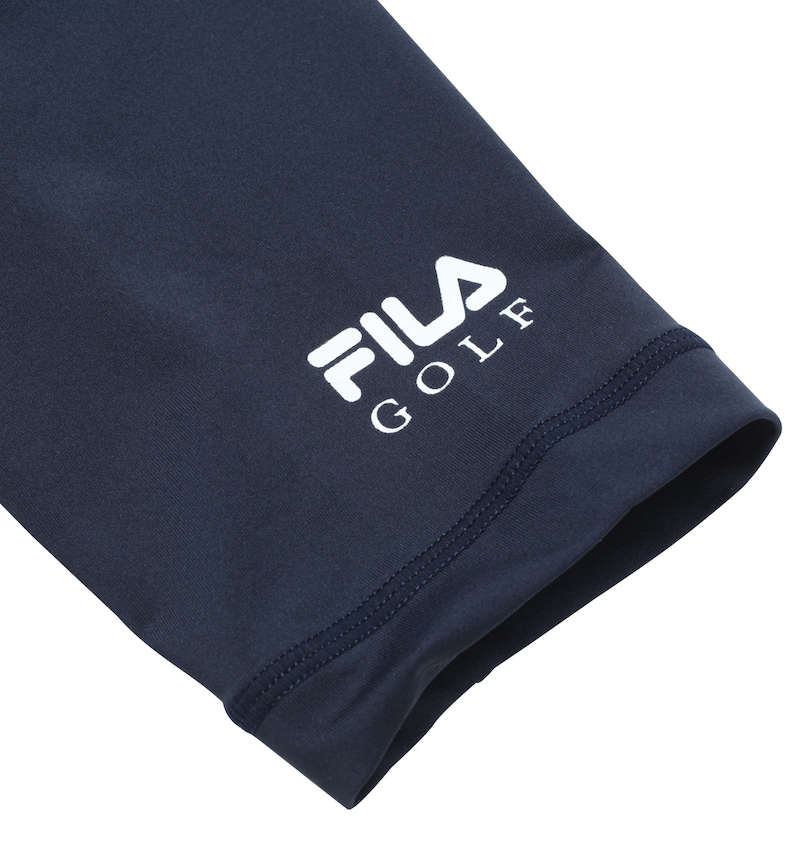 大きいサイズ メンズ FILA GOLF (フィラゴルフ) ハーフジップ半袖シャツ+インナーセット インナー袖口