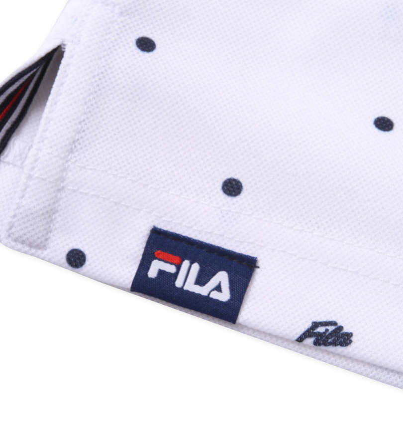 大きいサイズ メンズ FILA GOLF (フィラゴルフ) ドットプリント半袖シャツ 裾ピスネーム