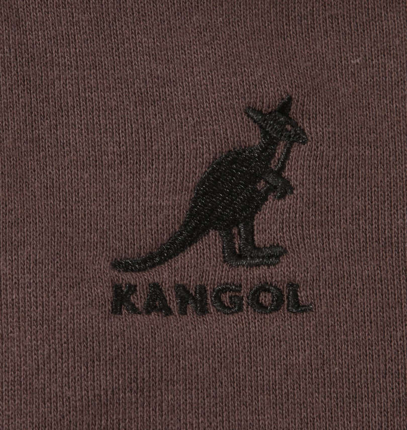 大きいサイズ メンズ KANGOL (カンゴール) 裏毛バイカラープルパーカー 刺繍拡大
