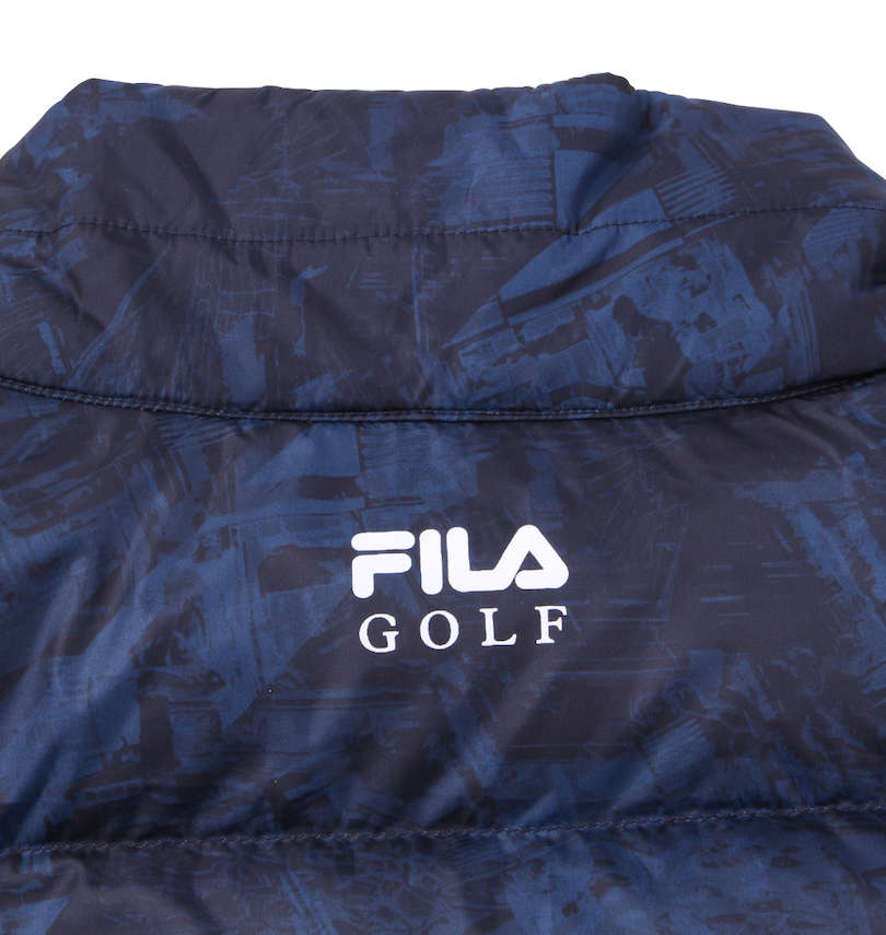 大きいサイズ メンズ FILA GOLF (フィラゴルフ) ライトダウンジャケット バックプリント