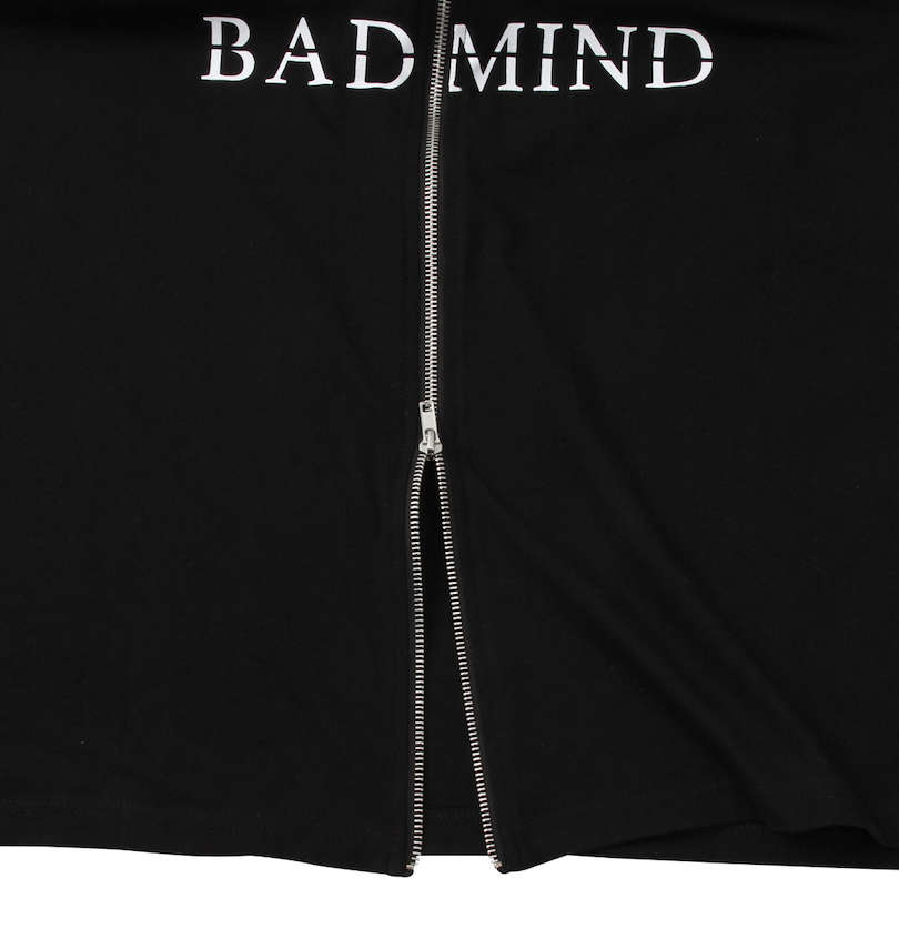 大きいサイズ メンズ BAD BOY (バッドボーイ) バックZIPロゴプリント半袖Tシャツ バックファスナー