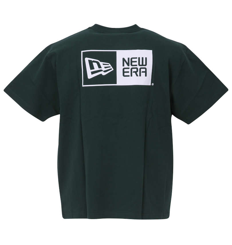 大きいサイズ メンズ NEW ERA (ニューエラ) フロント&バックボックスロゴ半袖Tシャツ バックスタイル