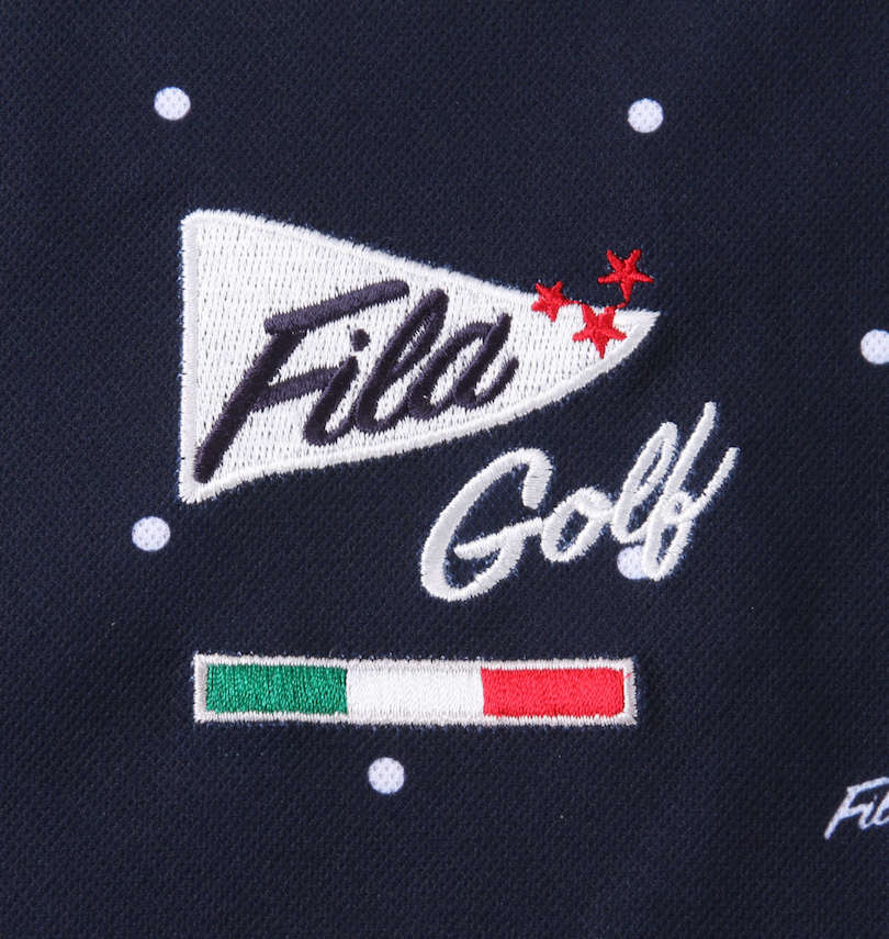 大きいサイズ メンズ FILA GOLF (フィラゴルフ) ドットプリント半袖シャツ 右胸刺繍