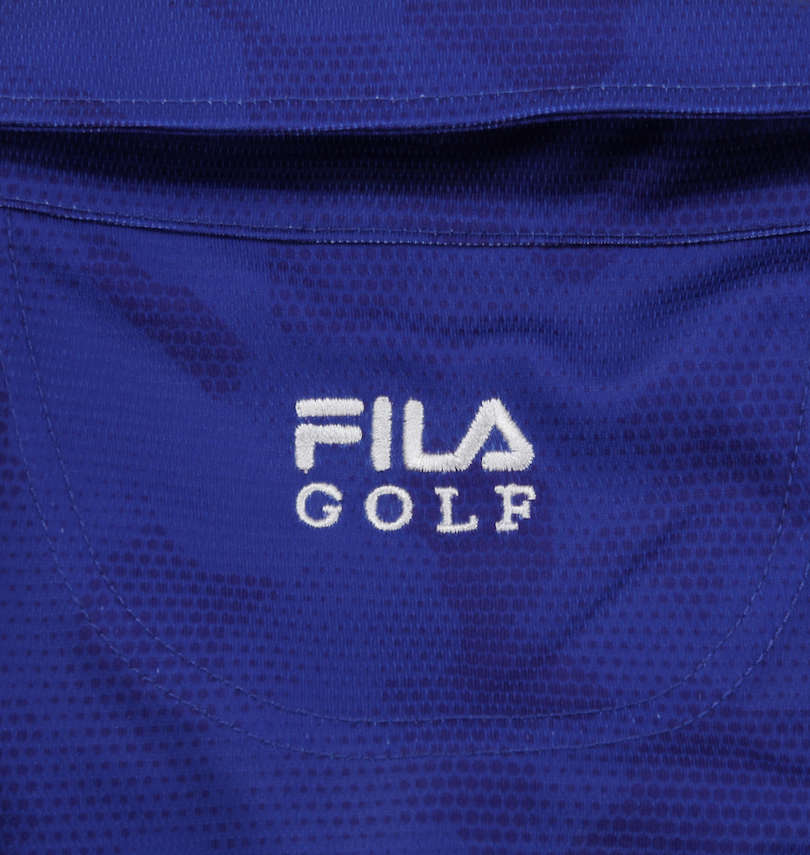 大きいサイズ メンズ FILA GOLF (フィラゴルフ) カモエンボス柄半袖ポロシャツ バック刺繡