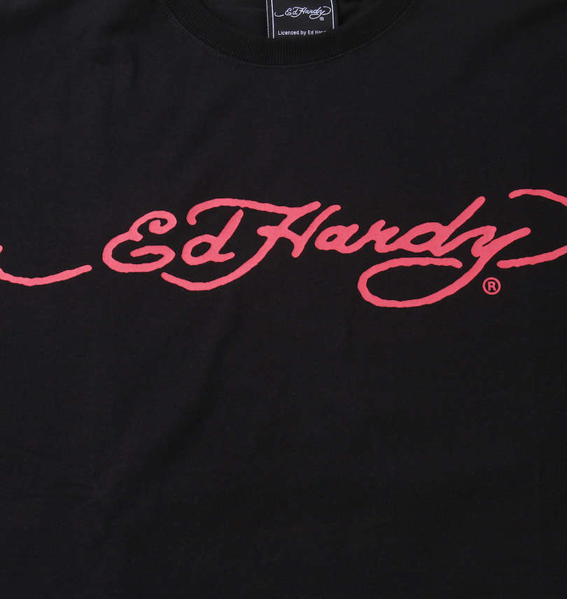 大きいサイズ メンズ Ed Hardy (エドハーディ) 天竺プリント長袖Tシャツ 