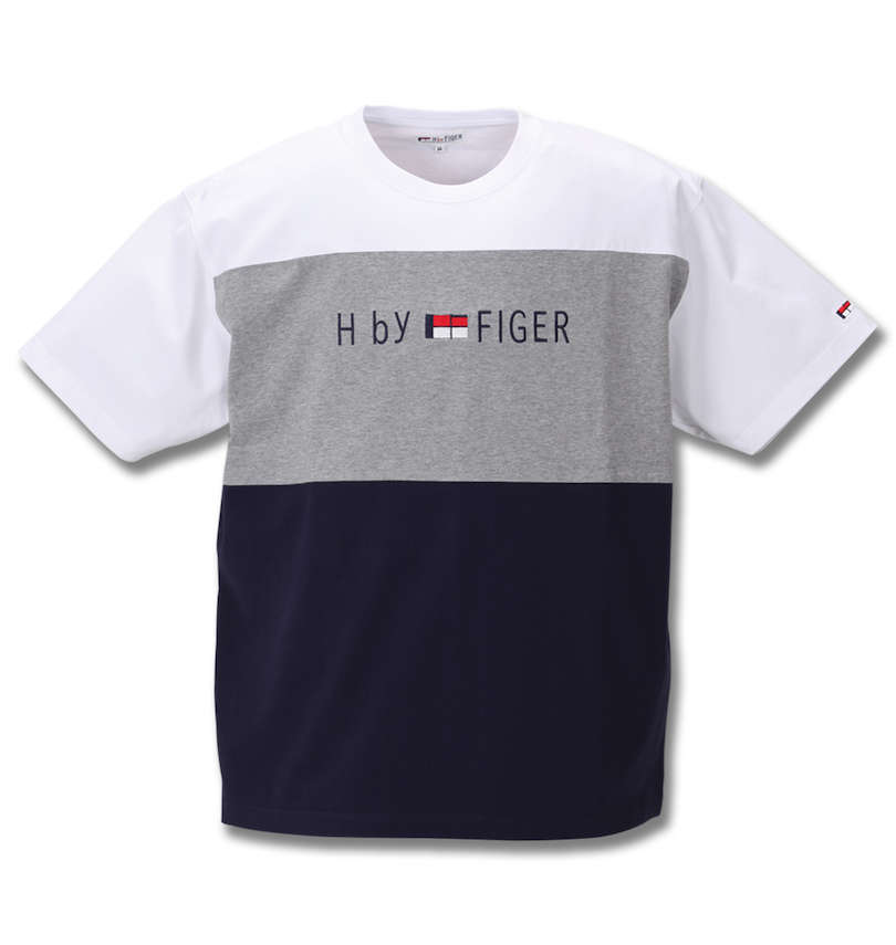 大きいサイズ メンズ H by FIGER (エイチバイフィガー) 切替半袖Tシャツ 