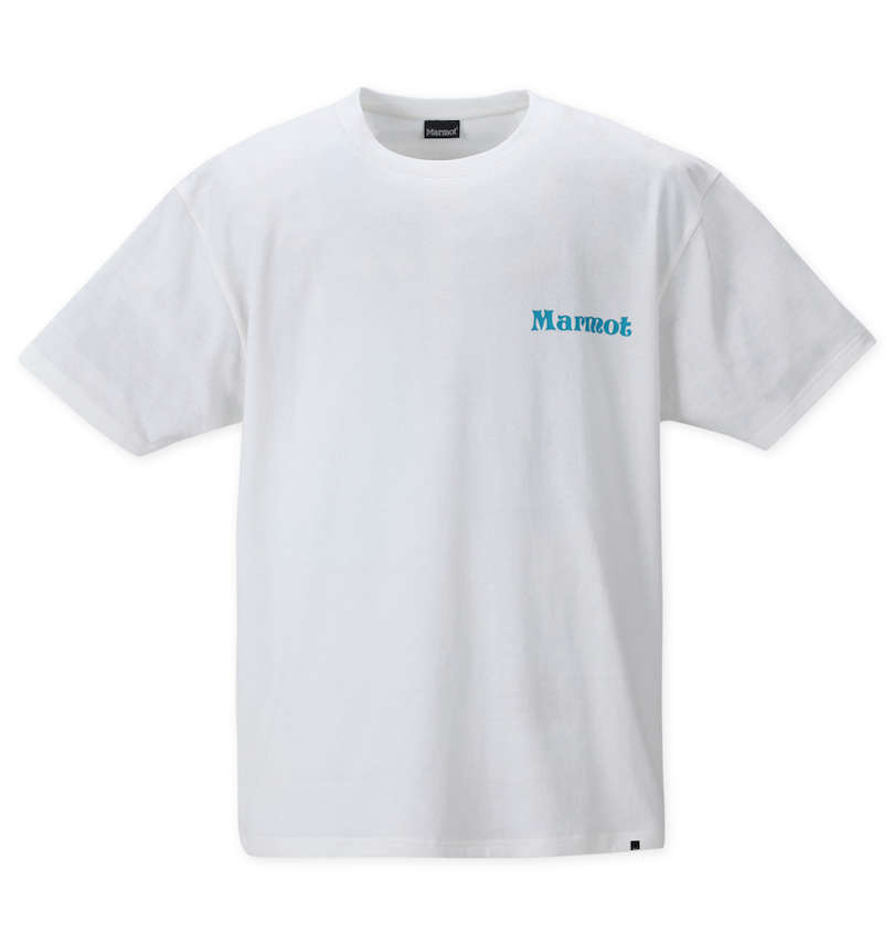 大きいサイズ メンズ Marmot (マーモット) バックスクエアロゴ半袖Tシャツ フロントスタイル
