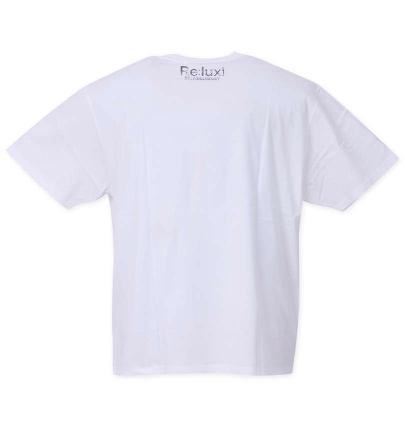 大きいサイズ メンズ Re:luxi (リラクシー) クロスロゴ半袖Tシャツ バックスタイル