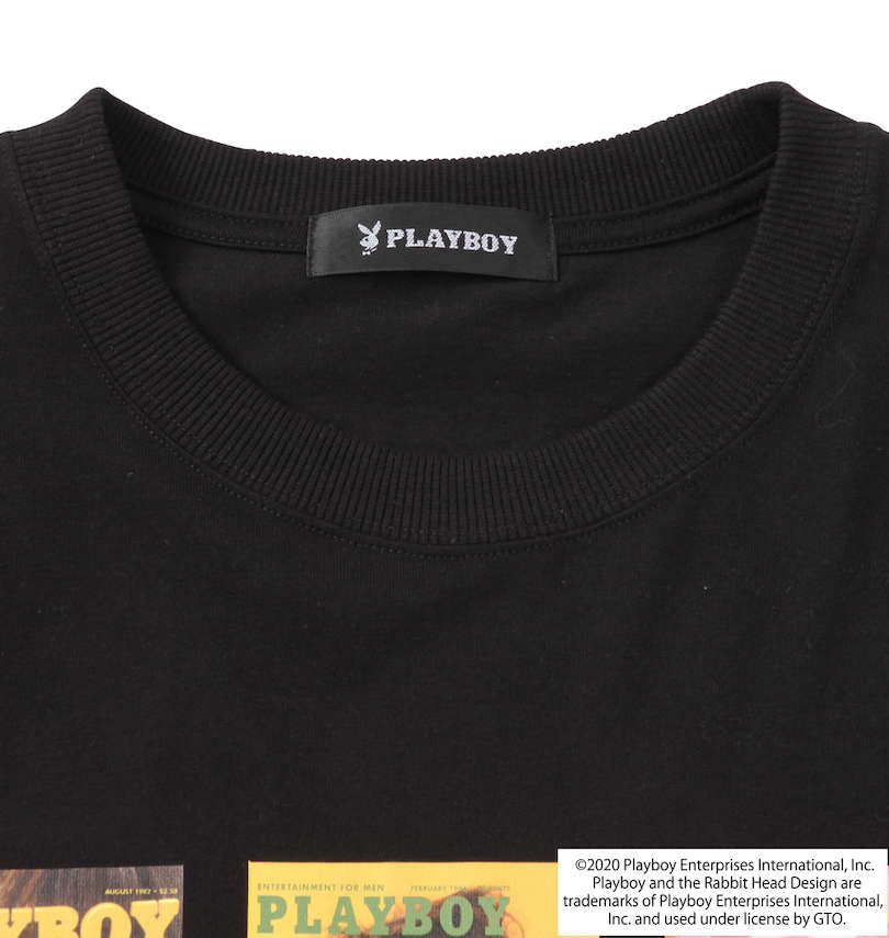 大きいサイズ メンズ PLAYBOY (プレイボーイ) 天竺プリント長袖Tシャツ 