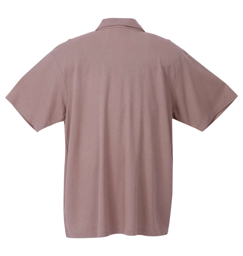 大きいサイズ メンズ 楽スマ (ラクスマ) 接触冷感樽型半袖オープンシャツ バックスタイル