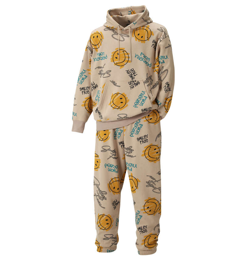 大きいサイズ メンズ SMILEY FACE (スマイリーフェイス) 裏起毛プルパーカーセット
                        