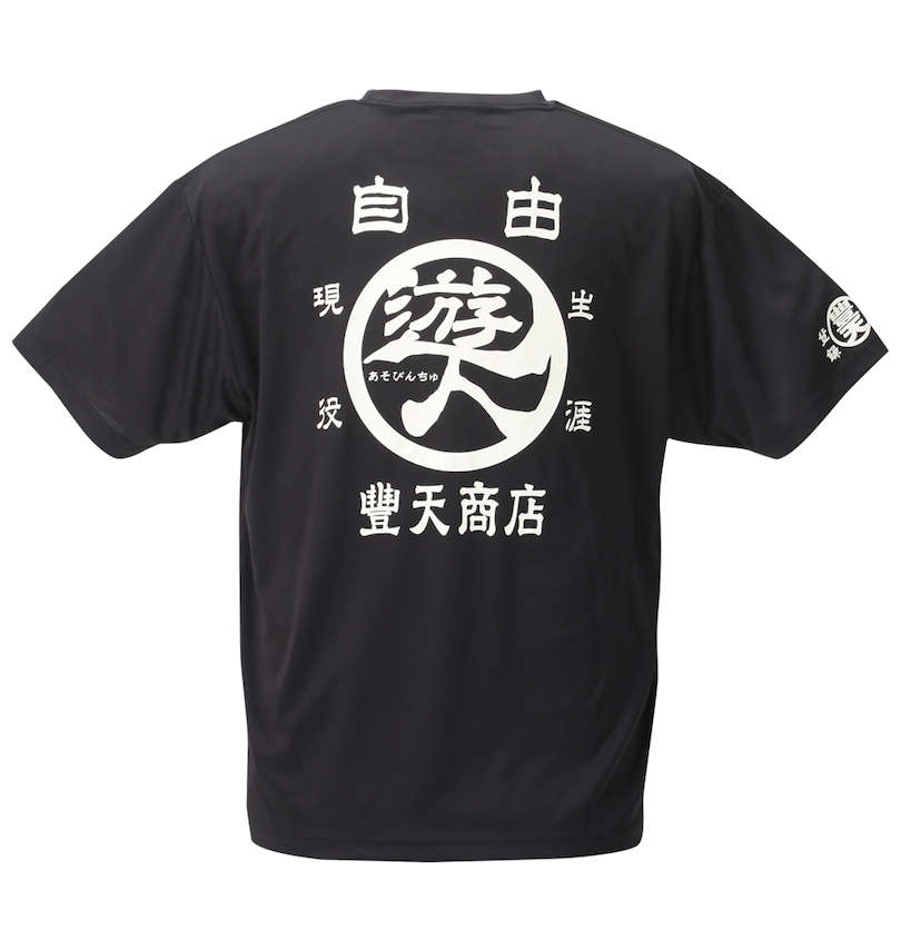 大きいサイズ メンズ 豊天 (ブーデン) 遊人DRYハニカムメッシュ半袖Tシャツ バックスタイル