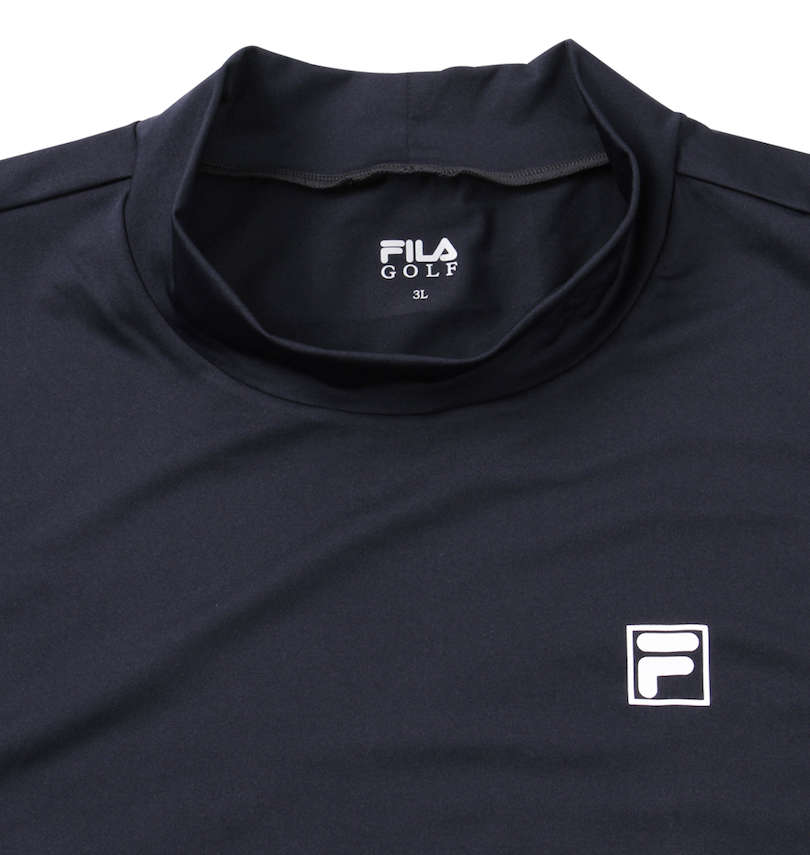 大きいサイズ メンズ FILA GOLF (フィラゴルフ) ハーフジップ半袖シャツ+インナーセット インナーハイネック
