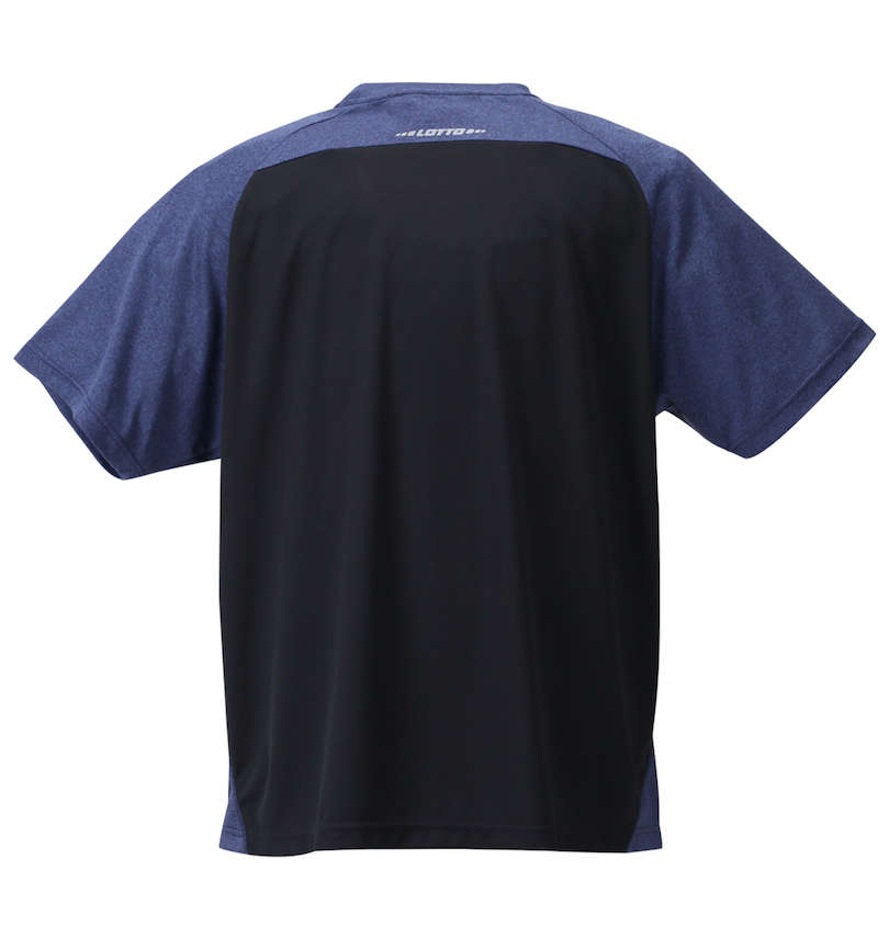 大きいサイズ メンズ LOTTO (ロット) DRYメッシュ杢半袖Tシャツ バックスタイル