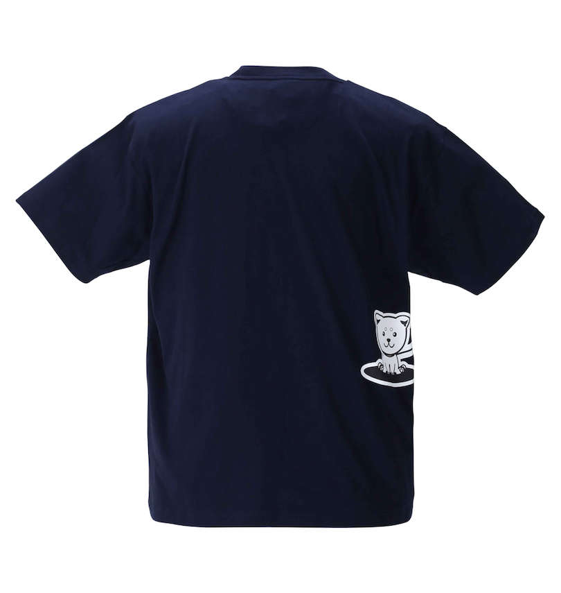 大きいサイズ メンズ 黒柴印和んこ堂 (クロシバジルシワンコドウ) 天竺半袖Tシャツ バックスタイル