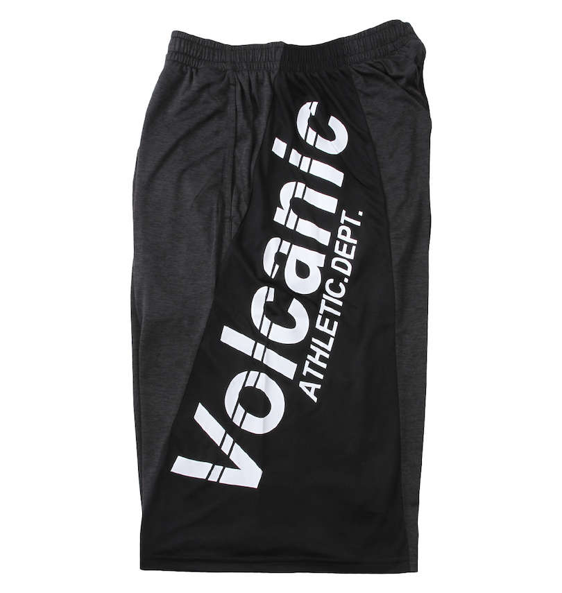 大きいサイズ メンズ VOLCANIC (ヴォルケニック) カチオン天竺切替半袖Tシャツ+ハーフパンツ サイド