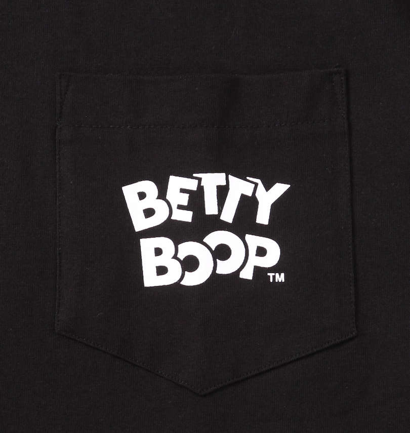 大きいサイズ メンズ BETTY BOOP (ベティ ブープ) ネオンカラープリント半袖Tシャツ 胸ポケット