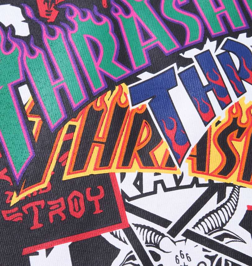 大きいサイズ メンズ THRASHER (スラッシャー) 半袖Tシャツ
                        プリント拡大