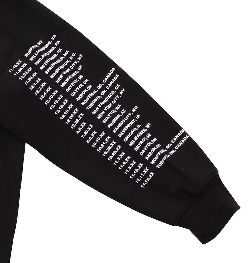 大きいサイズ メンズ b-one-soul (ビーワンソウル) ブラックメタルロゴプルパーカー 左袖